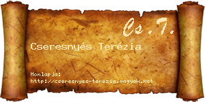 Cseresnyés Terézia névjegykártya