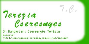 terezia cseresnyes business card