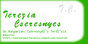 terezia cseresnyes business card